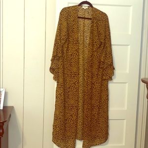 Leopard print kimono